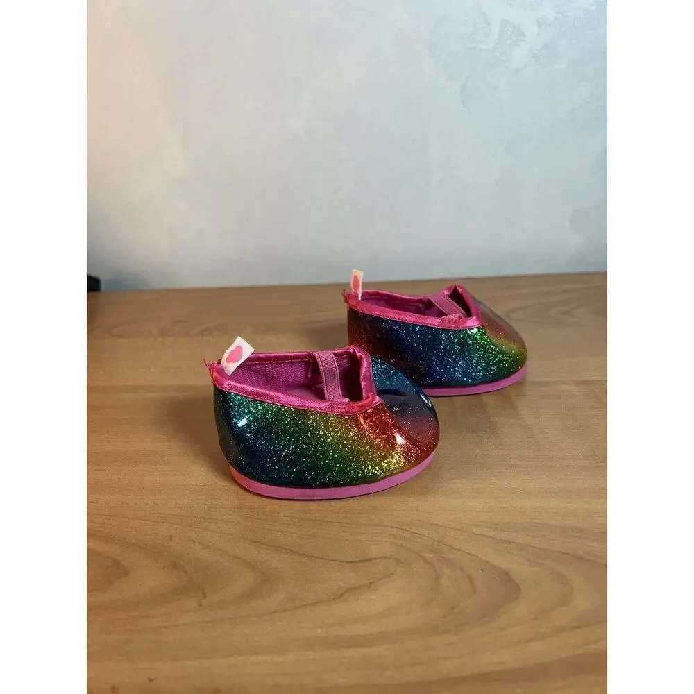 Build A Bear sparkly rainbow Shoes BABW Bear